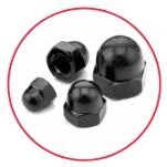 Black Zinc Plated Dome Nuts Black Zinc Plated Dome Nuts